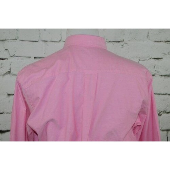 Nautica Men Oxford Pink Long Sleeve Dress Shirt Button Down Size 16 1/2 32/33 - Picture 8 of 11